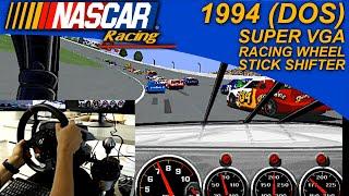 NASCAR Racing by Papyrus (1994, DOS) - SVGA, Wheel & Pedals and a Stick Shifter