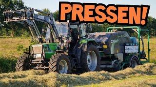 RUNDE SACHE! | MIDI-Rundballen pressen | Deutz DX | Mc Cormick D430 | CRIAP Rundballenpresse