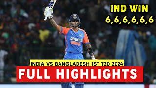 Full Match Highlights - India Vs Bangladesh 1st T20 Match Highlights 2024 - IND VS BAN