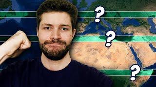 Naming the largest world city at each latitude! (HugeQuiz)