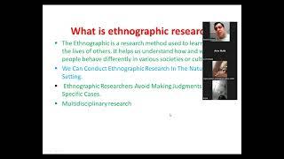 Ethnographic research and its type