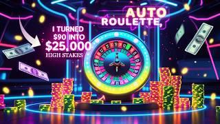 I TURNED $90 INTO $25,000 AT AUTO ROULETTE!