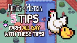 5 BEGINNER TIPS: How to recover your energy in Fields of Mistria! | (Early Game FREE Energy Tips!)