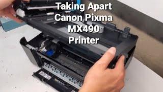 Canon Pixma MX490 Printer Disassembly - Taking Apart for Parts or Repair MX492 TR4520 TR4522