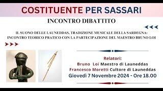 IL SUONO DELLE LAUNEDDAS, TRADIZIONE MUSICALE DELLA SARDEGNA: INCONTRO TEORICO PRATICO