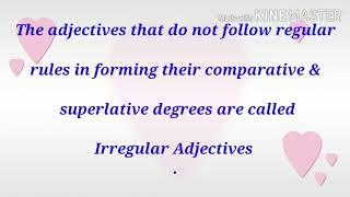 Degree of comparision with examples      (5*std)