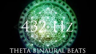 DEEP Theta Binaural Beats  LET GO of Fear, Overthinking & Worries  432Hz Deep Relaxation