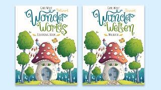 Wonder Worlds 1 - Coloring Book for adults | digital flip through