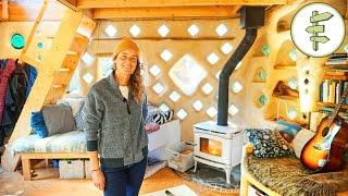 Woman's Magical Cob House Built with Earth & Reclaimed Materials