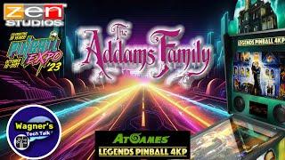 AtGames Legends 4KP at Pinball Expo 2023: Zen Studios The Addams Family cabinet and Game Play