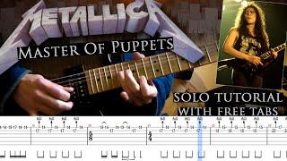 Metallica - Master Of Puppets 2nd solo lesson (with tablatures and backing tracks)