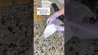SQUISH it flat, FIRST! #frosting #icing #royalicing #baking #cookiedecorating