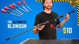 How to Make a PRO Blowgun & Darts for $10 (best on youtube)