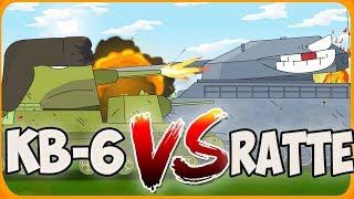 KV-6 VS RATTE - BATTLE OF MONSTERS Cartoons about tanks