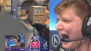 s1mple's reacting to Aleksib and b1t’s clutch