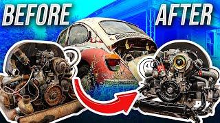 Transforming A $200 Rusty VW Engine On A Budget | "Rebuilt" Motor For Our 15 Window Bus | RESTORED