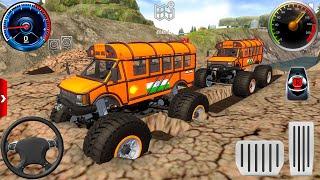 Juegos De Carros - School Bus Monster Truck Extreme Driver #1 - Car Mud Racing Android Gameplay