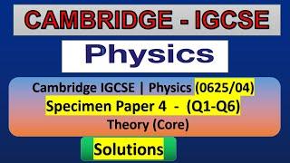 IGCSE Physics paper 4 #specimen paper 4/0625/04/2023 Q1-Q7 #igcsephysics#cambridgeigcse