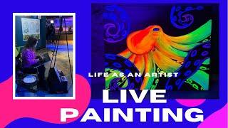 Life as an Artist- Live painting at Aquarium