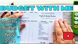 BUDGET WITH ME | STRETCHING THE CASH |BUDGETING IN RETIREMENT  | NOVEMBER   2024