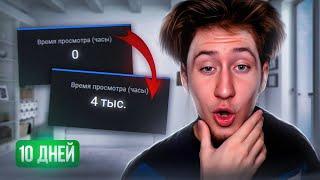 Как за 10 ДНЕЙ набрать 4000 часов просмотра и 1000 подписчиков на YouTube? (2023)