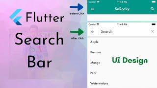 Flutter Search Bar Using SearchDelegate Class | SaRocky