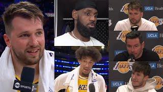 Lakers vs Knicks | Lakeshow Postgame Interviews x Highlights: Jax, Bron, Luka, Reaves & Coach JJ