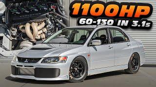 FASTEST Street Evo in the World?! 60-130MPH in 3.1s (1100HP Evo Giveaway)