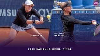 Iga Swiatek vs. Polona Hercog | 2019 Samsung Open Final | WTA Highlights