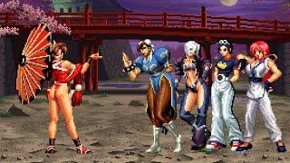 [KOF Mugen] Mai Shiranui vs Angel Team