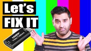 How to fix rainbow bars on HDMI capture