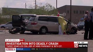 Woman killed in horrific three-vehicle crash on Kino Parkway in Tucson