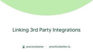 Linking 3rd Party Integrations