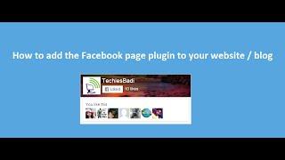 How to add the facebook page plugin to website