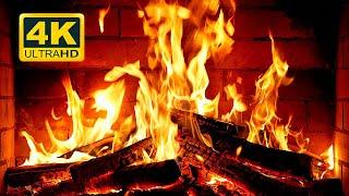  Cozy Fireplace 4K (12 HOURS). Fireplace with Crackling Fire Sounds. Crackling Fireplace 4K