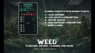 [ZaT-SCRIPTS][QBCore/ESX] FIVEM WEED PLANTING + DRYING + CLONING + PROPS (Inspired UI)