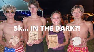 5k fun run vlog in the dark || results, race vlog