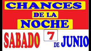 Resultados CHANCES DE LA NOCHE   De Hoy sábado 7 de junio de 2025