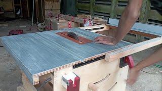 mencoba table saw rakitan Extension table