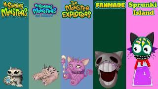 Dawn Of Fire, My Singing Monsters, Lost Landscapes, Monster Explorers, Fanmade Redesign Comparisons