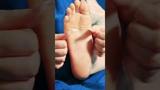 Bea Oils and Massages Mae's Foot || HD Female Feet ASMR #shorts