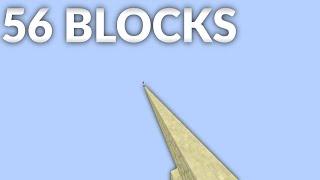 Longest block clutch in Minecraft 55 BLOCKS.