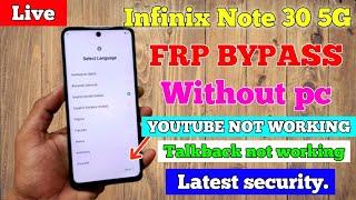 Infinix Note 30 5G FRP Bypass Android 13 | New Method | Infinix (X6711) Gmail Id Bypass Without Pc |