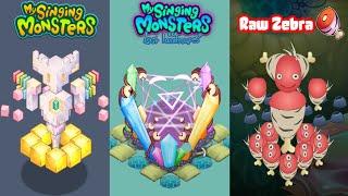 My Singing Monsters Vs The Lost Landscapes Vs Raw Zebra | Redesign Comparisons | All Comparisons