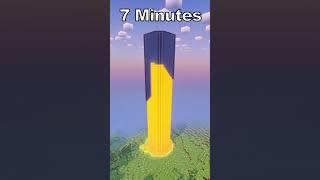 Minecraft Tower At Different Times #shorts