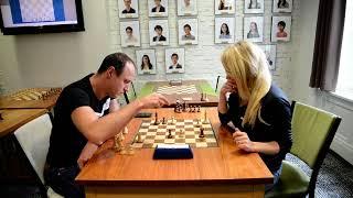 GM Evgeny Miroshnichenko vs Almira Skripchenko in friendly Blitz game 2019