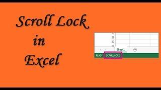 Scroll lock in Excel  || एक्सेल में स्क्रॉल लॉक