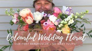 Colourful Wedding Floral // Our First Ranunculus + MORE TULIPS // Green Bee Floral Co.