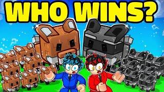 8 Red Foxes vs 8 Raccoons Who Steals More in Roblox Grow a Garden?