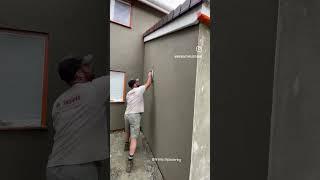 Ruling & Floating basecoat. Mr Smooth Plastering ltd #construction #render #siliconerender #